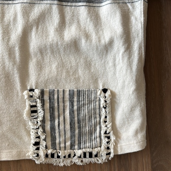 Anthropologie Eva Franco Nantucket Top Womens L Black/cream Nautical Bohemian - Picture 7 of 11